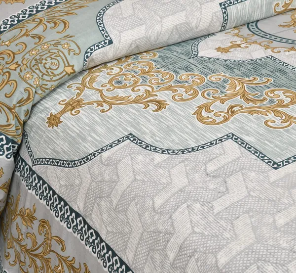 Turquoise_Cotton_Kaleen_Heritage_Double_Bedsheet_With_Pillow_Cover_100_X_108_Cm